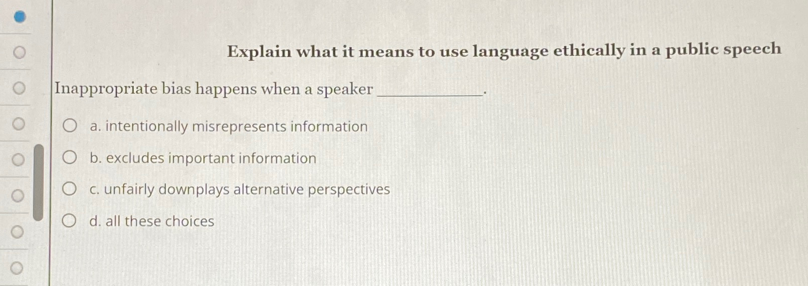  Explain what it means to use language ethically in a public