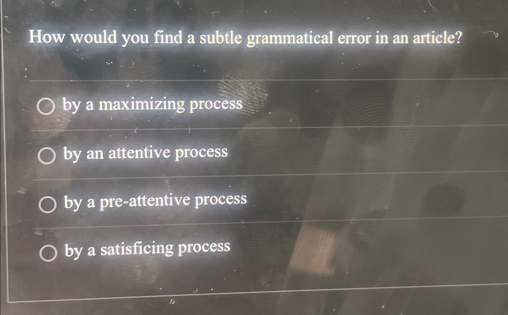  How would you find a subtle grammatical error in an article?