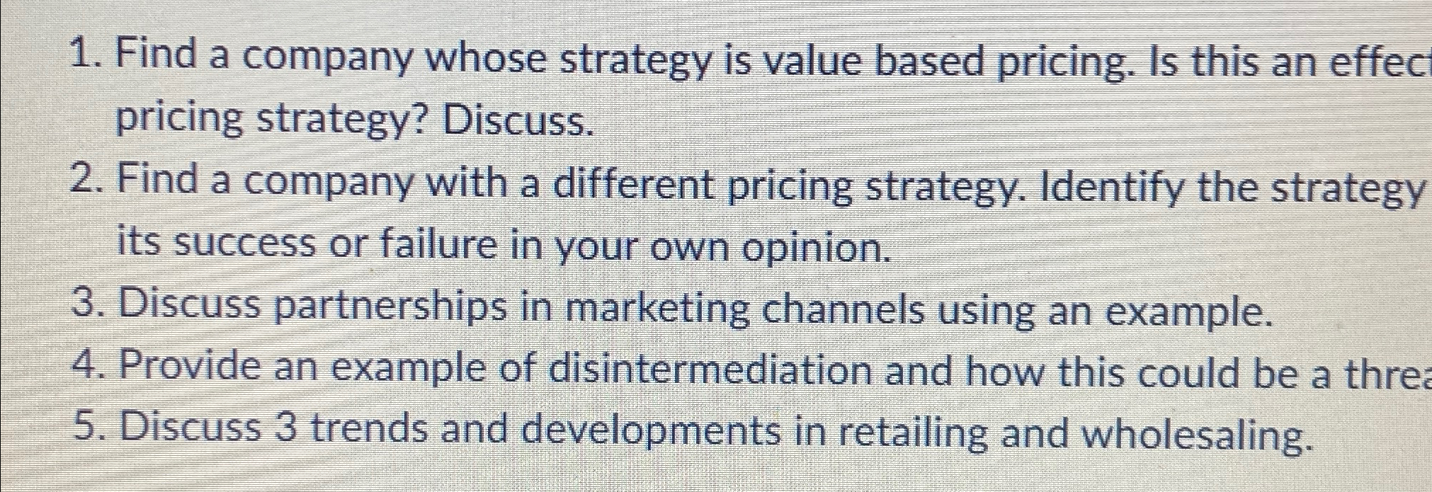  Find a company whose strategy is value based pricing. Is this