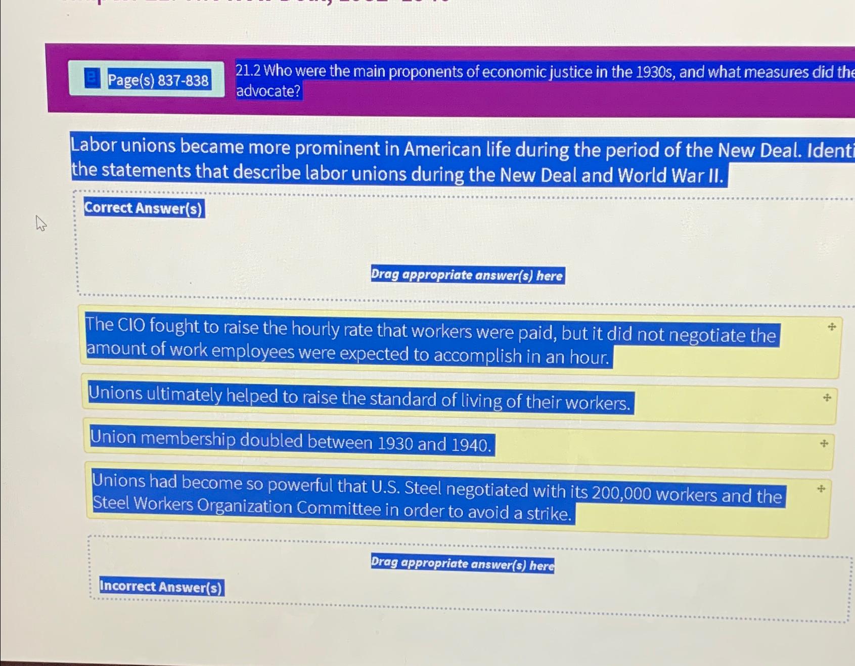  Page(s)837-838 21.2 Who were the main proponents of economic justice in