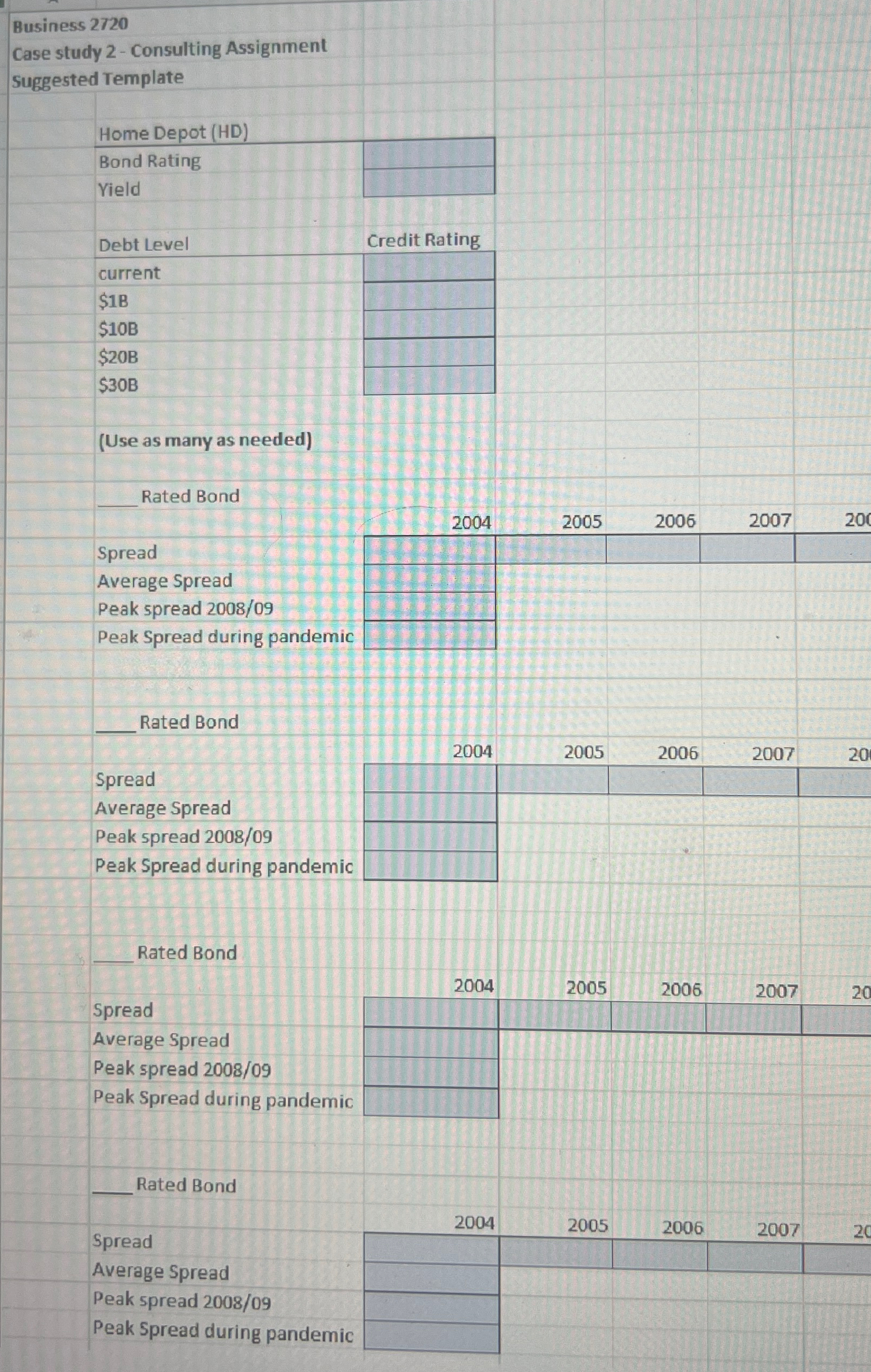  Business 2720 B C D Case study 2- Consulting Assignment Suggested