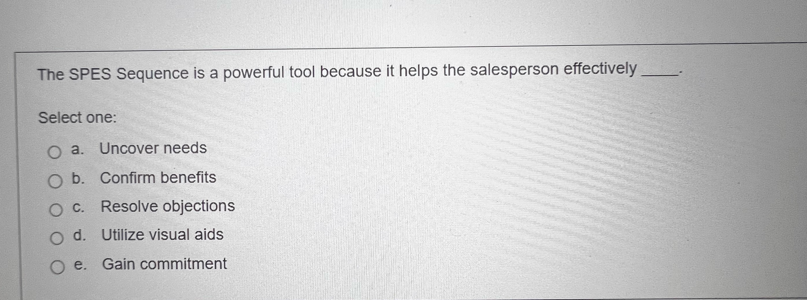  The SPES Sequence is a powerful tool because it helps the