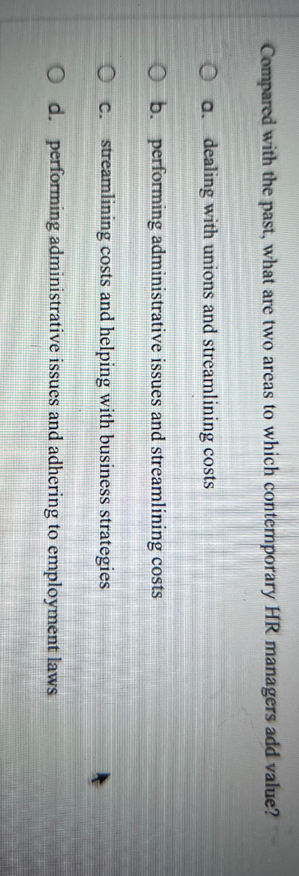  Compared with the past, what are two areas to which contemporary