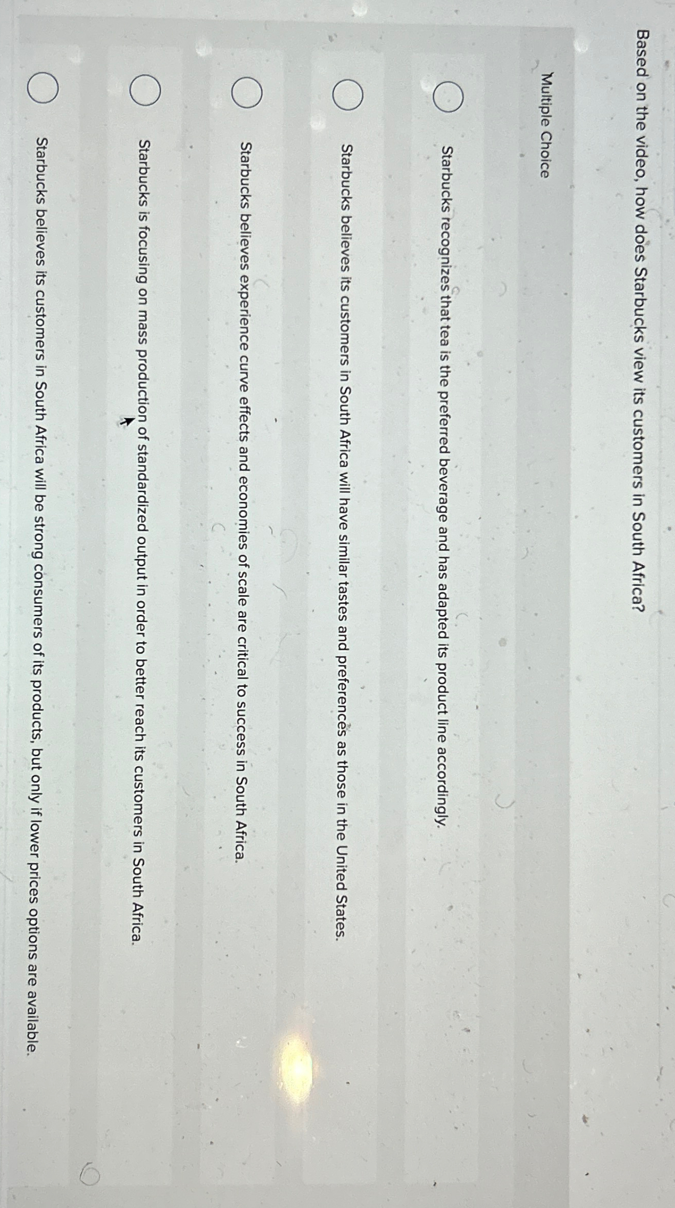  Based on the video, how does Starbucks view its customers in