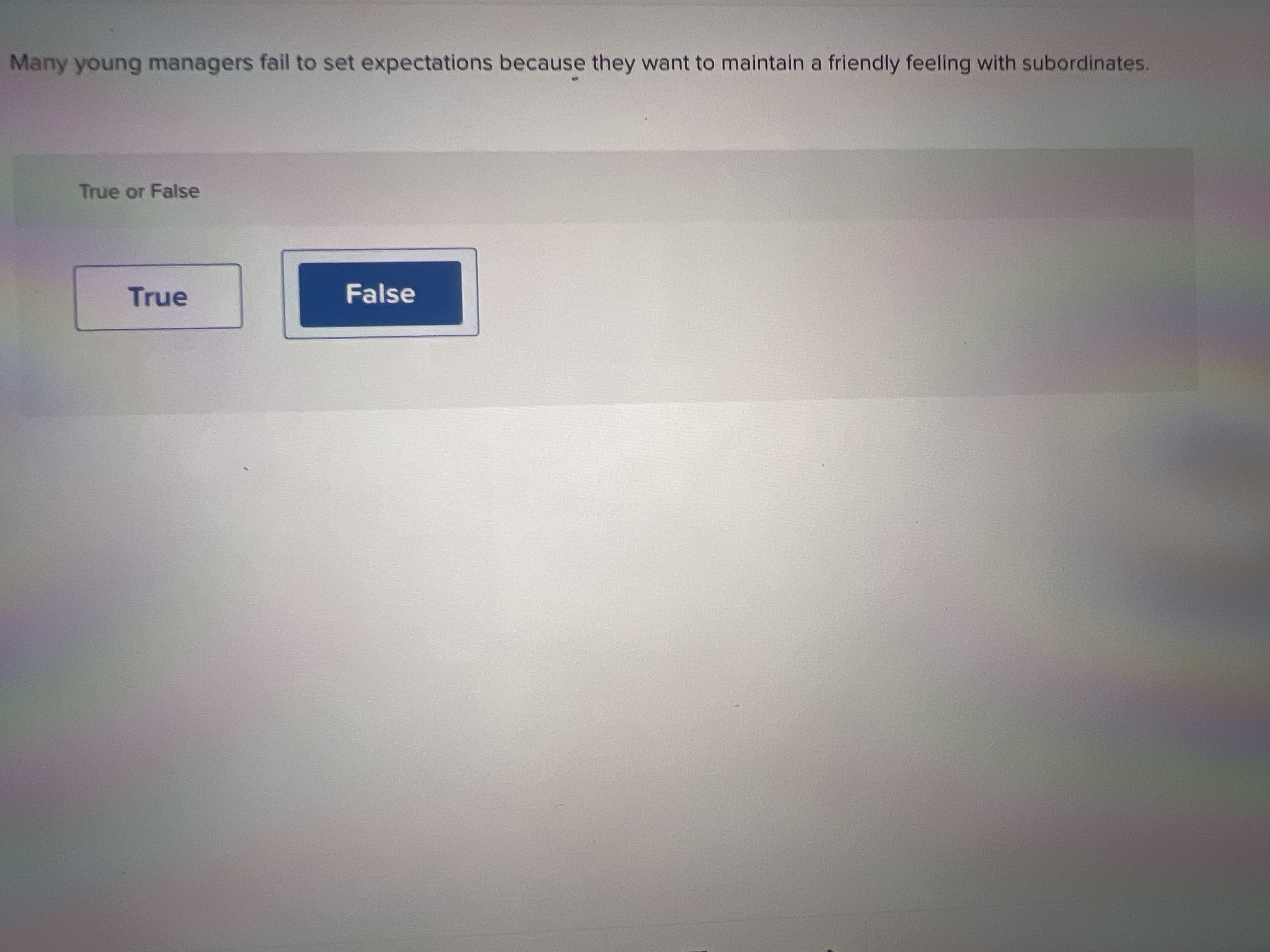  Many young managers fail to set expectations because they want to