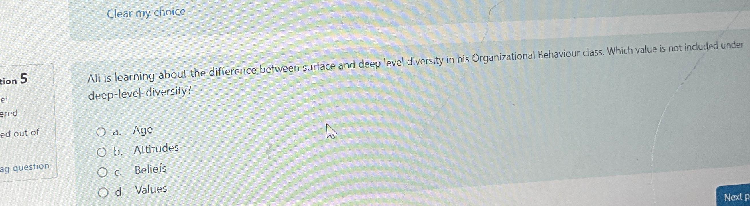  Clear my choice Ali is learning about the difference between surface