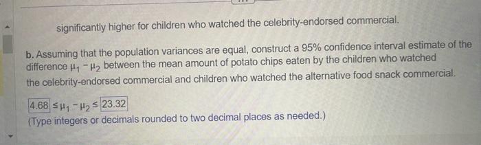 watched a commercial for potato chips featuring a celebrity endorser ate a