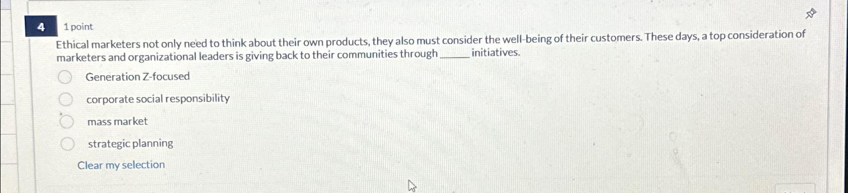  4 point Ethical marketers not only need to think about their