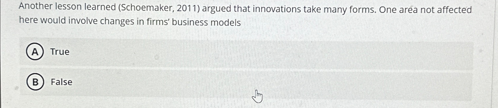  Another lesson learned (Schoemaker,2011) argued that innovations take many forms. One