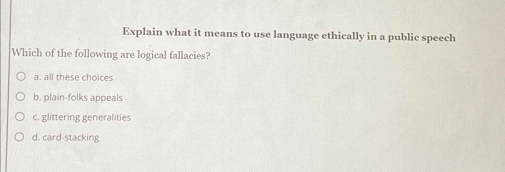  Explain what it means to use language ethically in a public