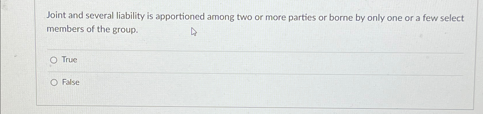  Joint and several liability is apportioned among two or more parties