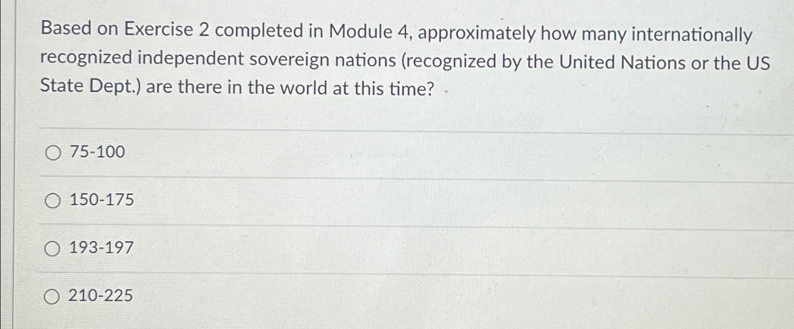  Based on Exercise 2 completed in Module 4, approximately how many