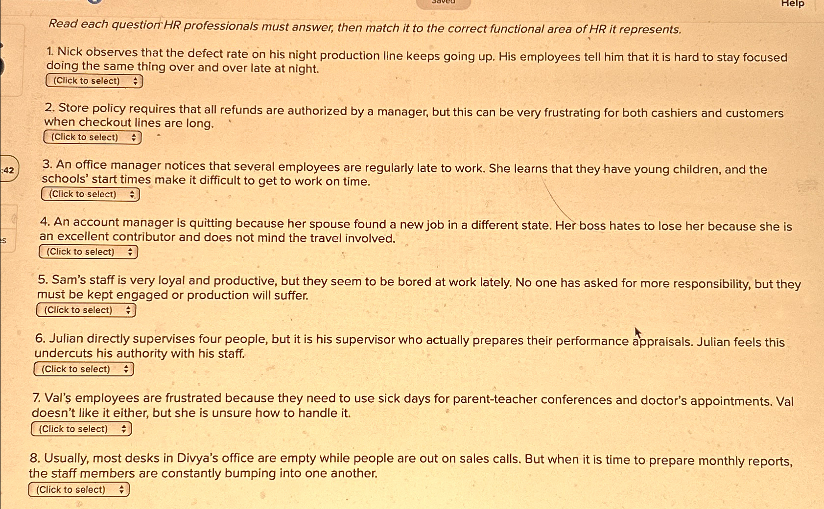  Read each question HR professionals must answer, then match it to