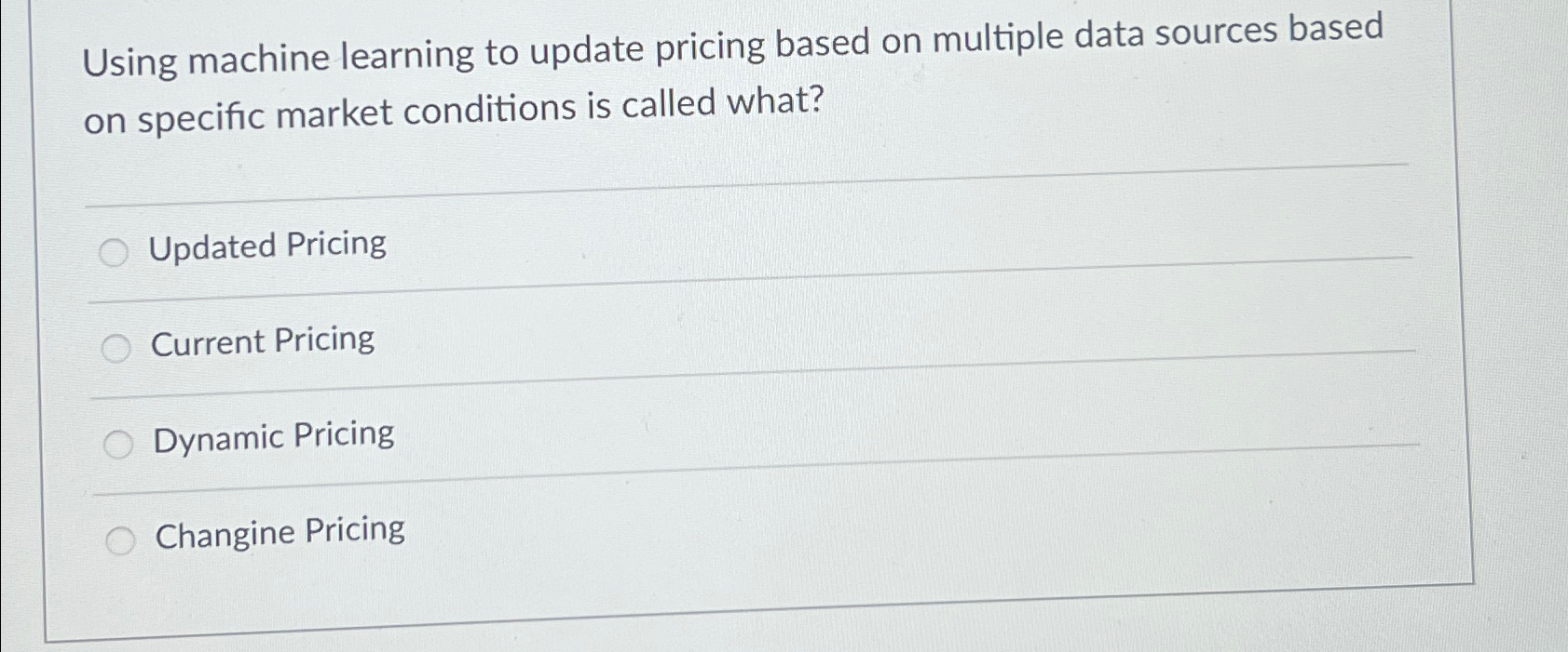  Using machine learning to update pricing based on multiple data sources