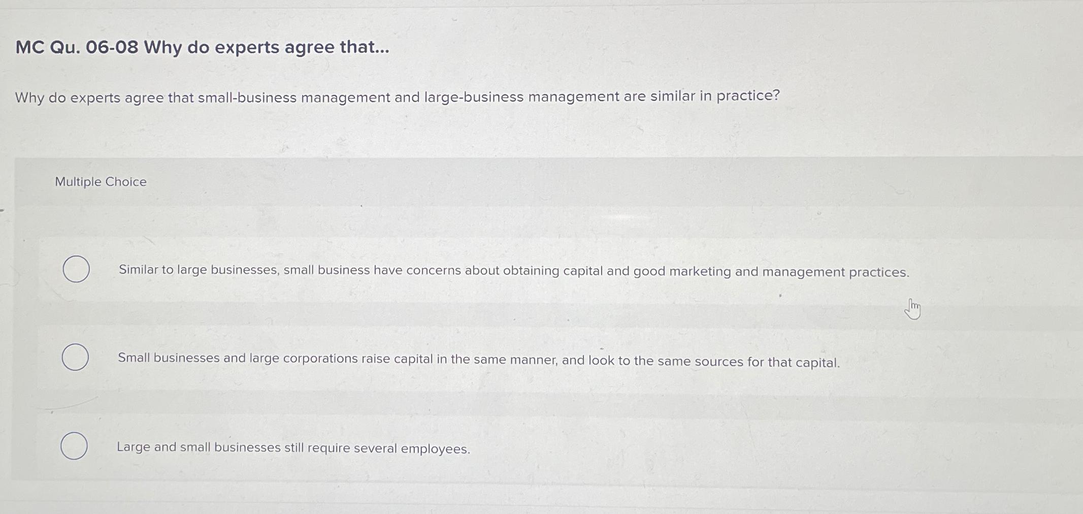  MC Qu.06-08 Why do experts agree that... Why do experts agree