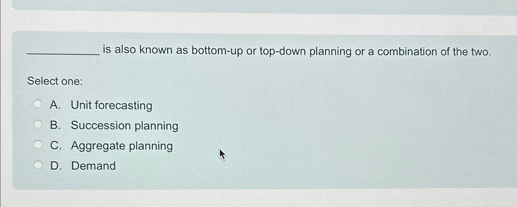  is also known as bottom-up or top-down planning or a combination