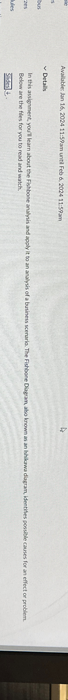  Available: Jan 16,202411:59am until Feb 6,202411:59am Details In this assignment, you'll