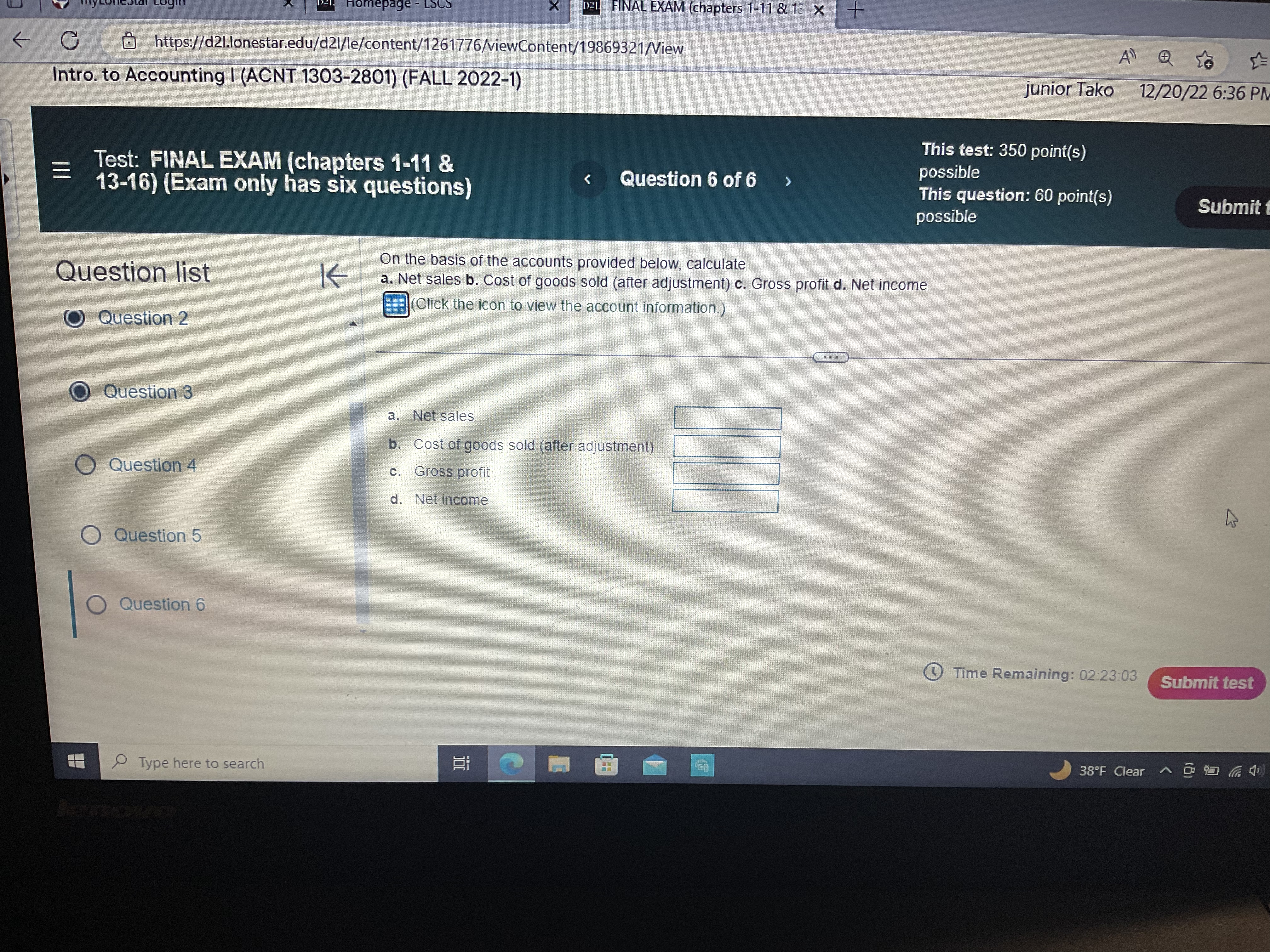  2 FINAL EXAM (chapters 1-11 & 13 X C B https://d21.lonestar.edu/d21/le/content/1261776/viewContent/19869321/View