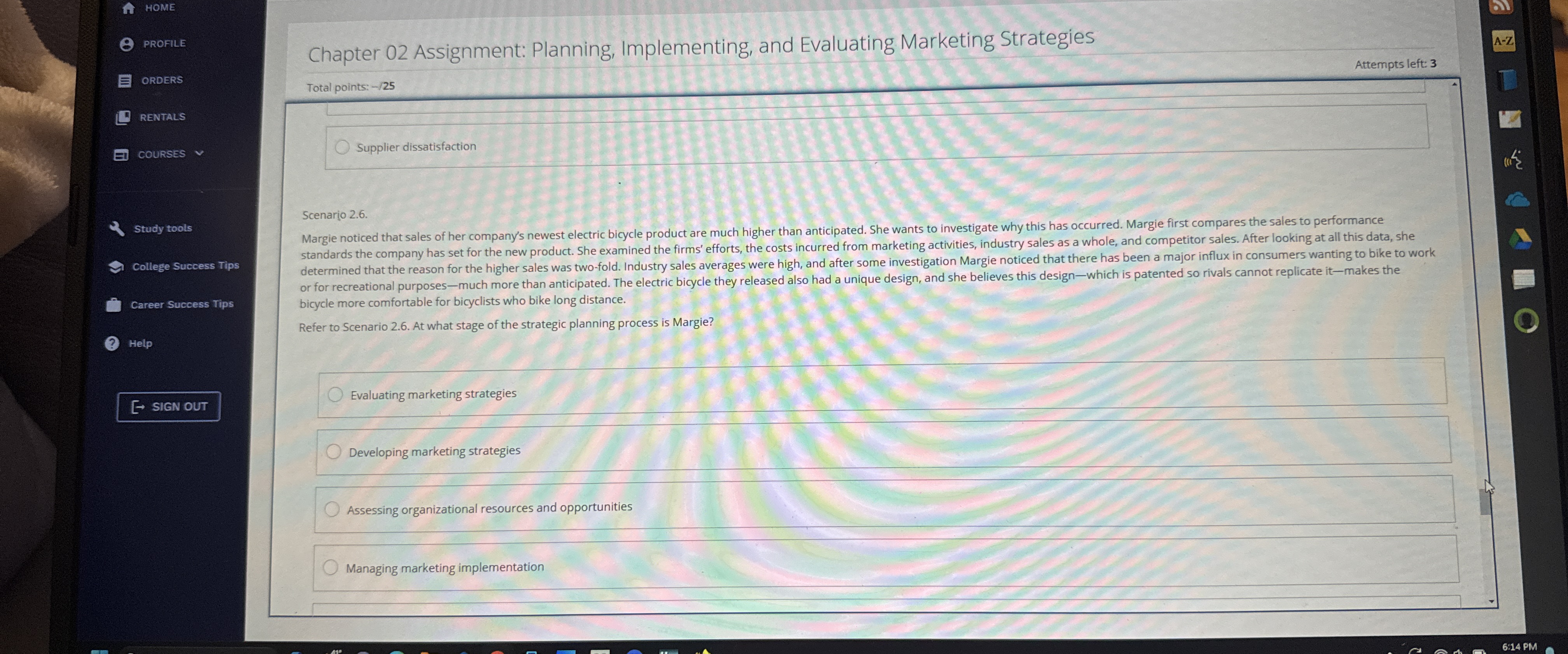  HOME PROFILE Chapter 02 Assignment: Planning, Implementing, and Evaluating Marketing Strategies
