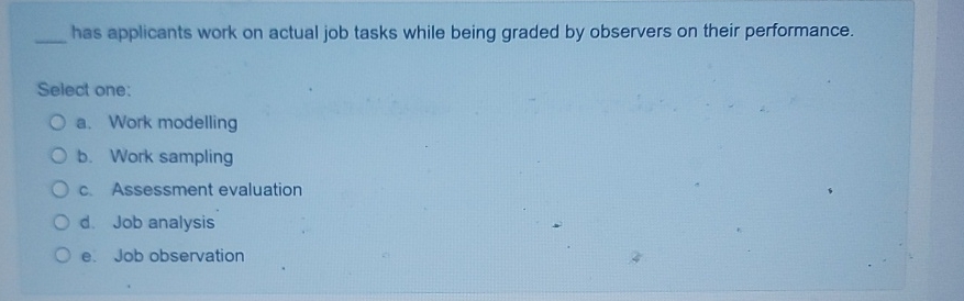  has applicants work on actual job tasks while being graded by