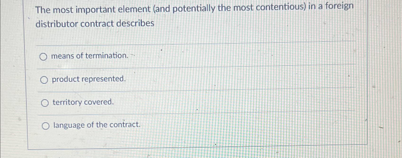  The most important element (and potentially the most contentious) in a