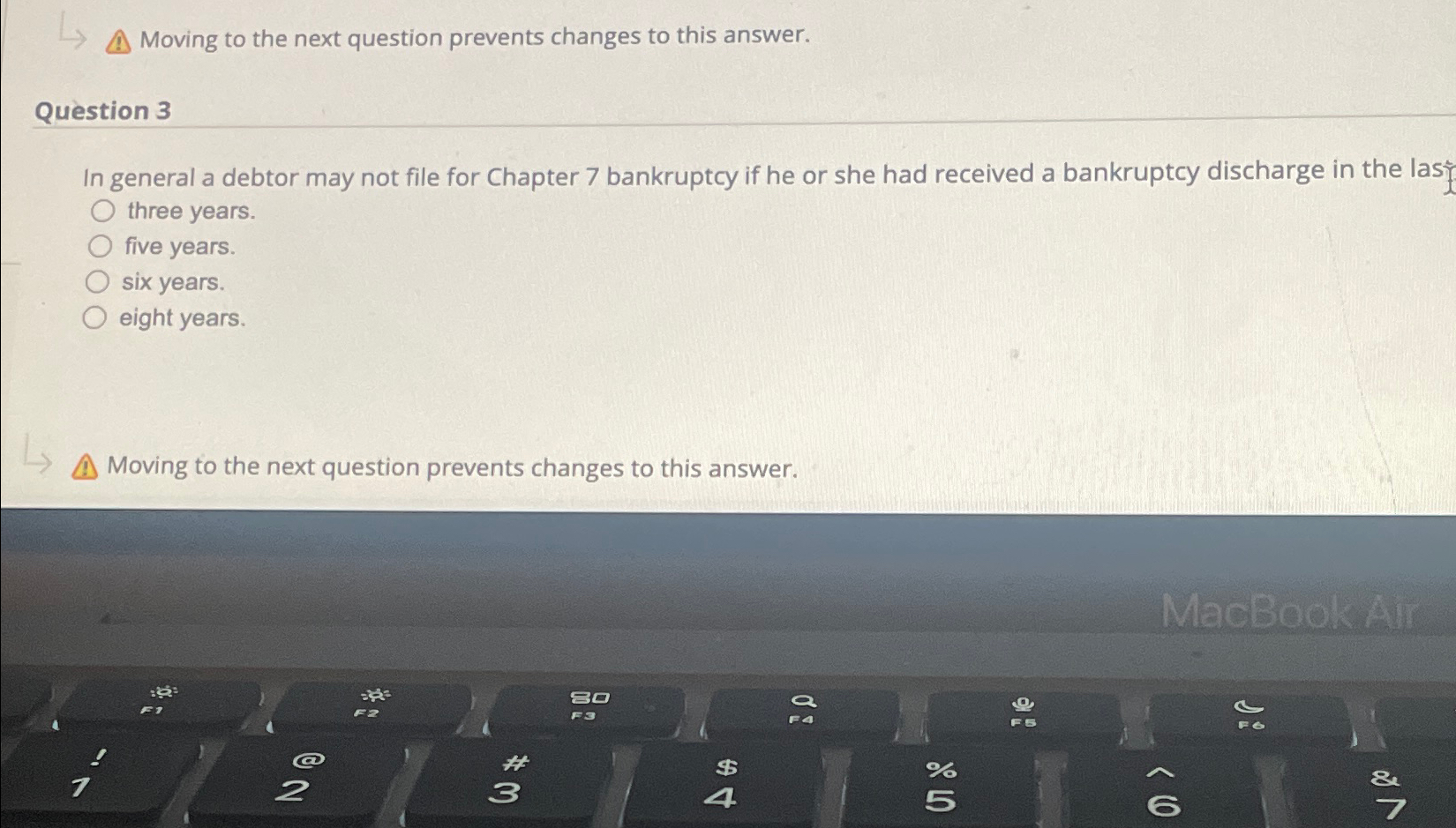  Moving to the next question prevents changes to this answer. Question