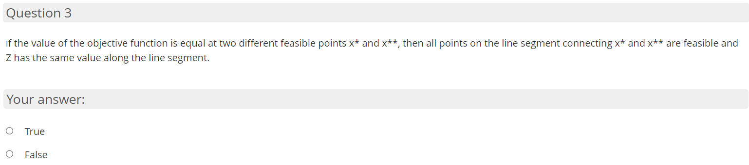 If the value of the objective function is equal at two