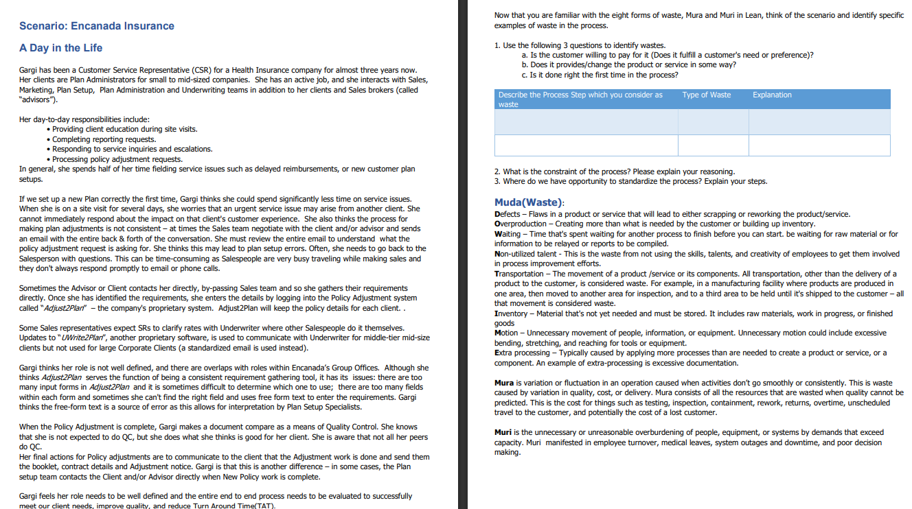  In this assignment, your team will Analyze a case study and