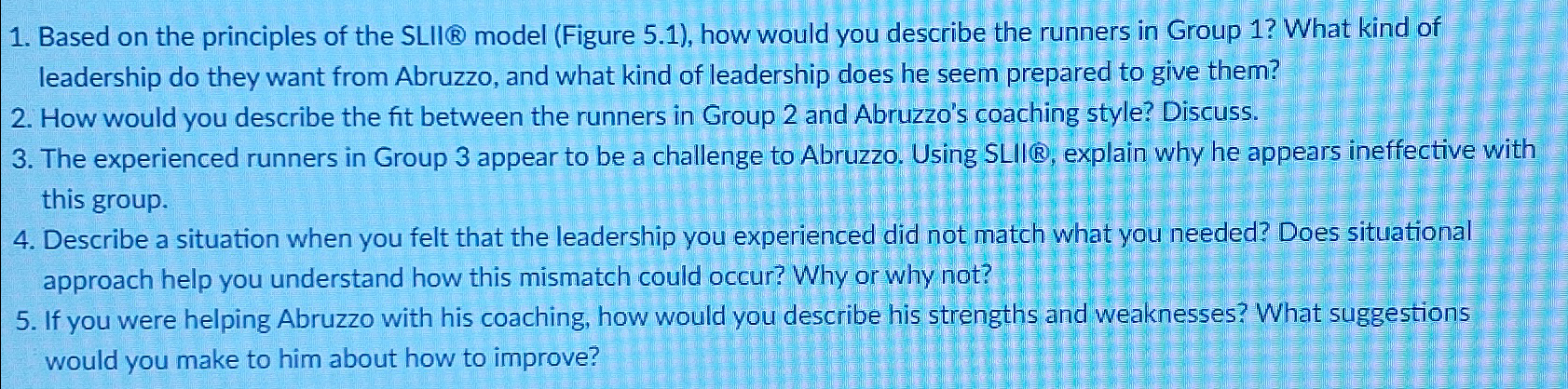  Based on the principles of the SLII model (Figure 5.1), how
