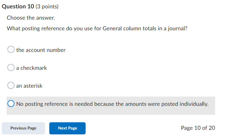 Previous Page Page 2 Of 5 Question 3 [1 point} Choose the