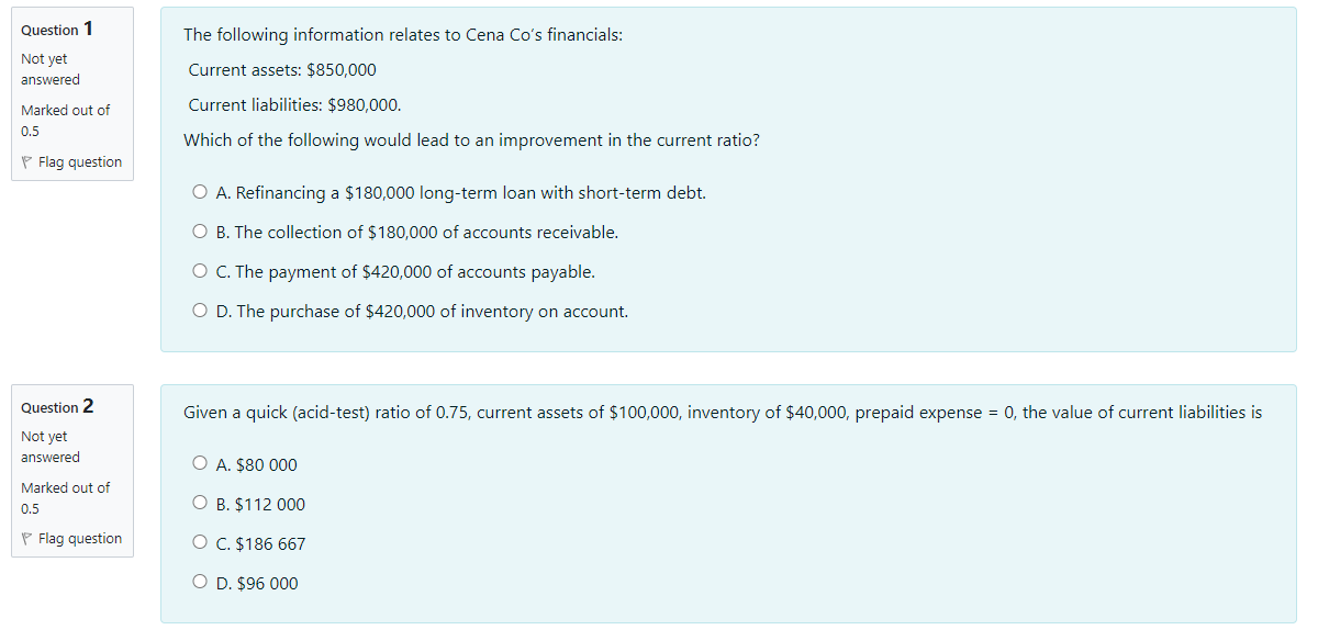 Hello, Please need assistance on attached Multiple Choice Questions. Question 1 Not