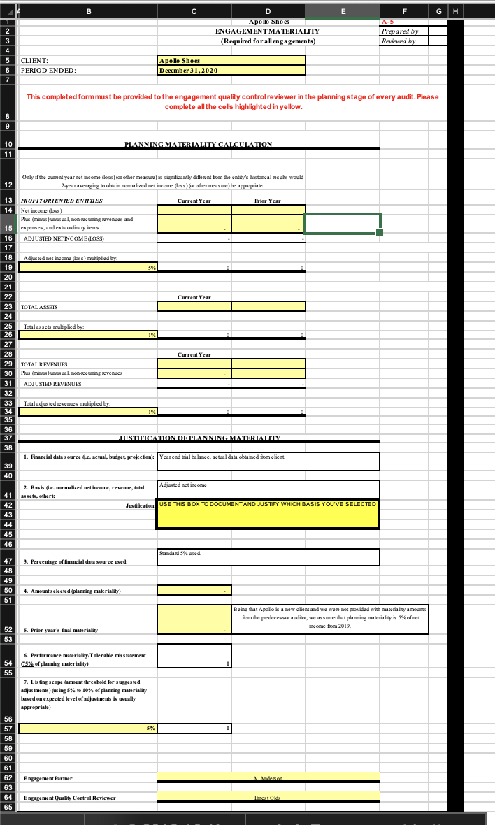 10K is included in the Review correspondence files, prior year audit workpapers,