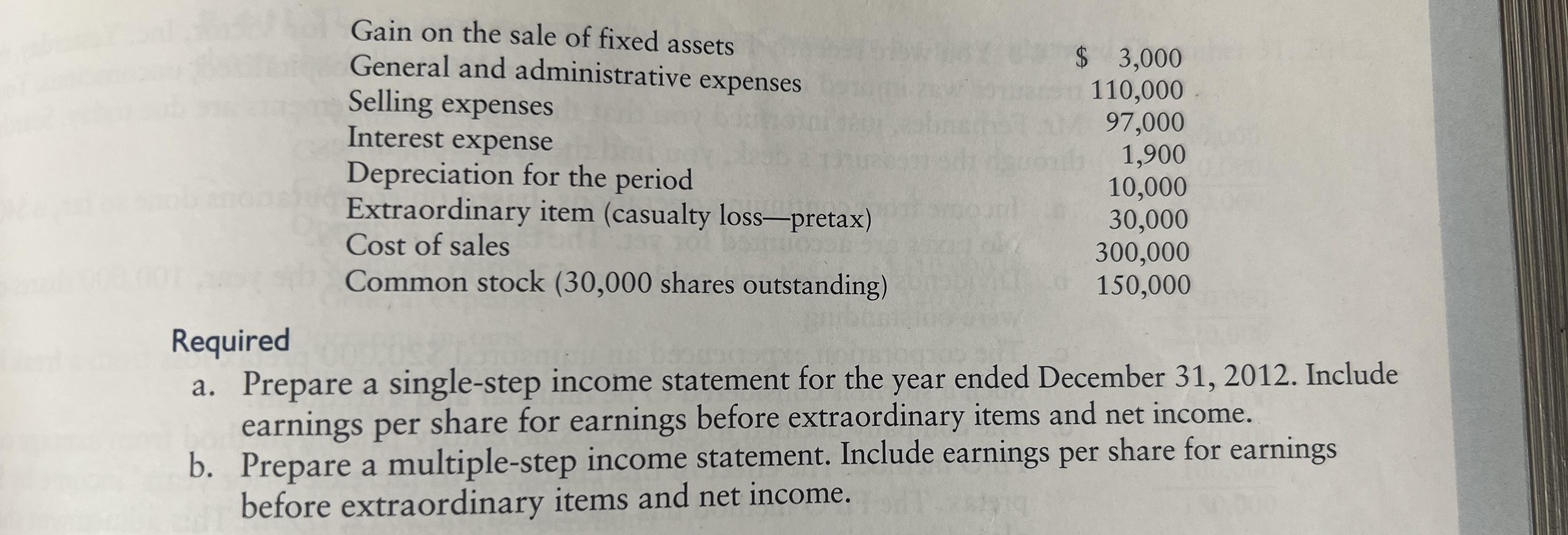 An error correction that relates to a prior year. (5. ) A