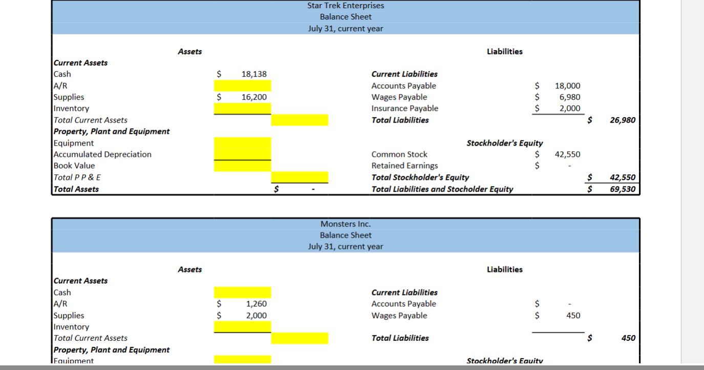 functions may be used to calculate the appropriate cell value on these