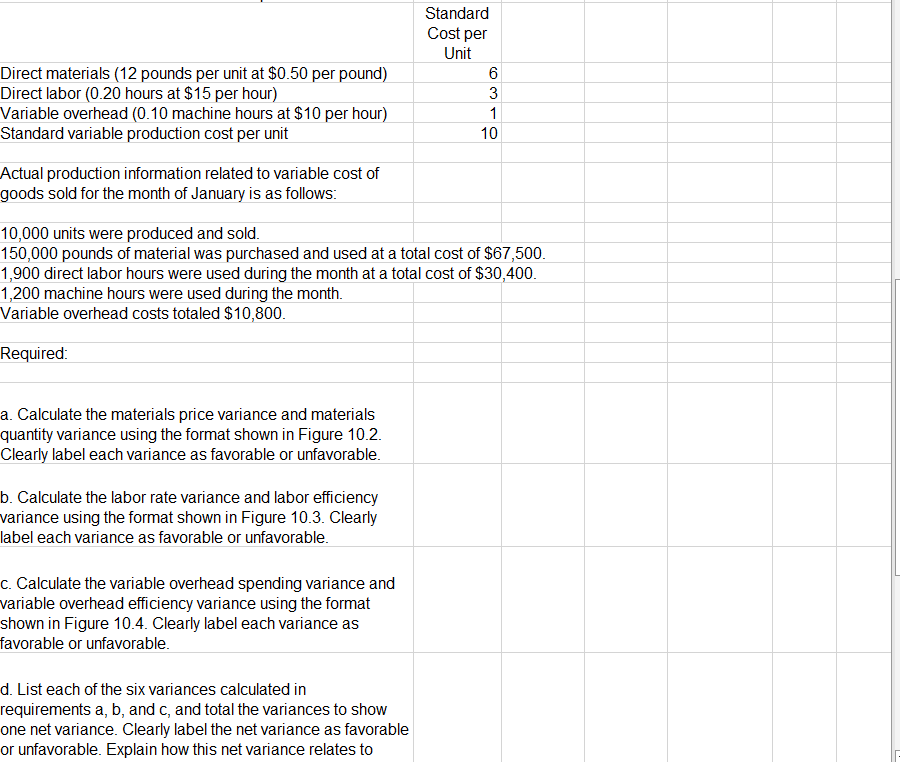 produces plastic snow shovels. Variable overhead is applied to products based on