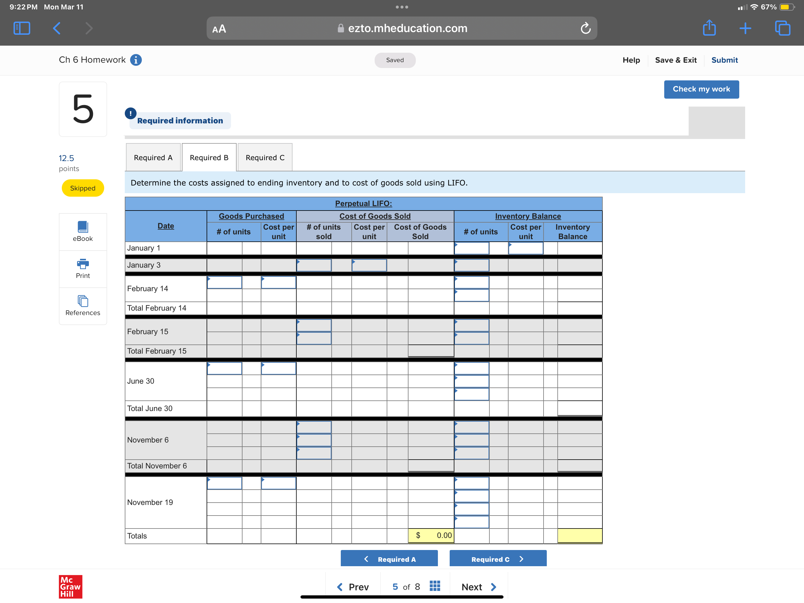 . . . 167% Mc Graw Hill 9:22PM Mon Mar 11 @&