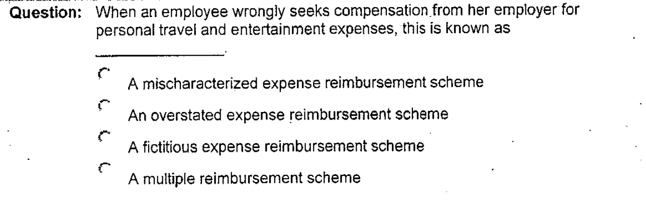  Question: When an employee wrongly seeks compensation from her employer for