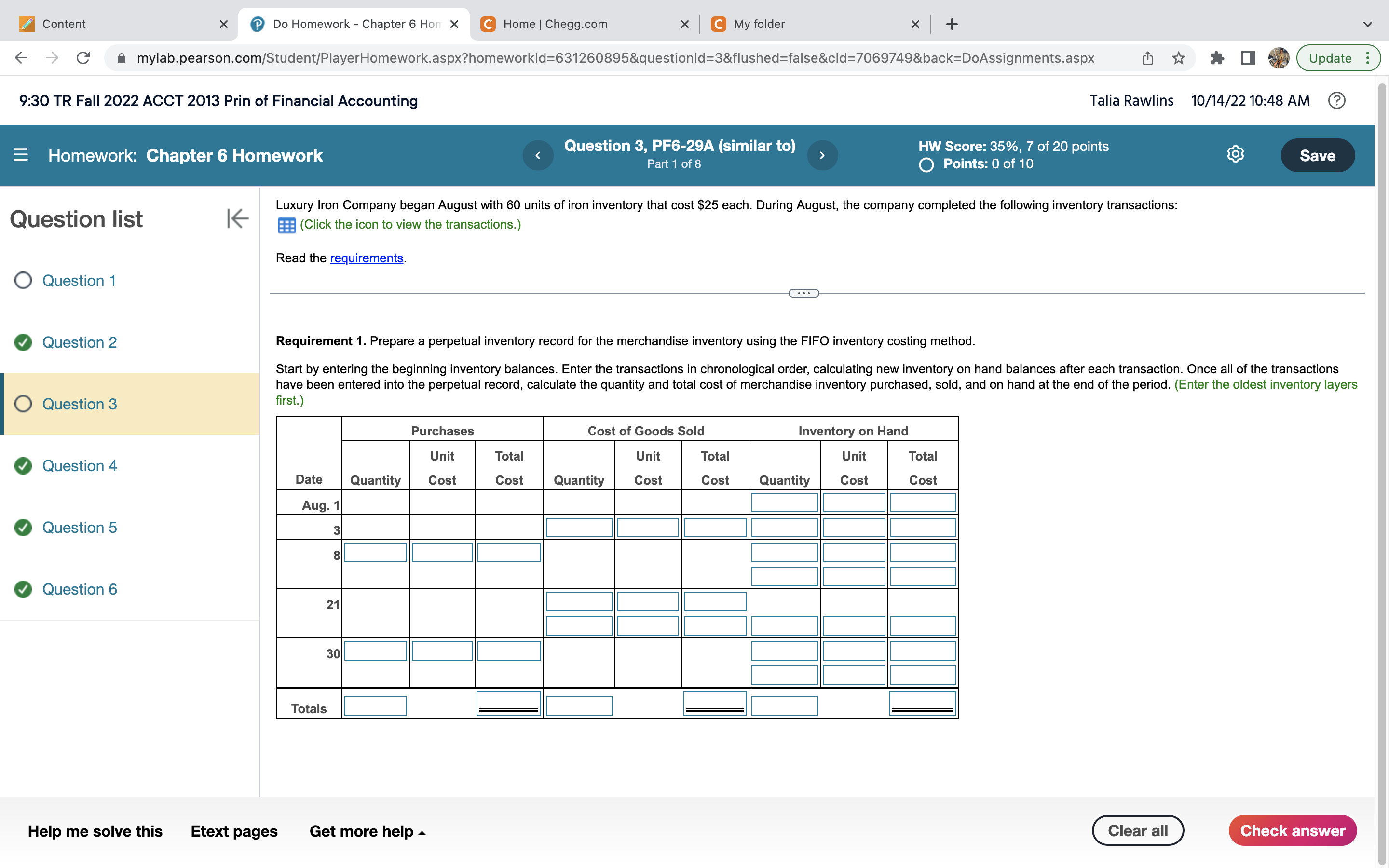  E Content X a Do Homework - Chapter 6 Ho X