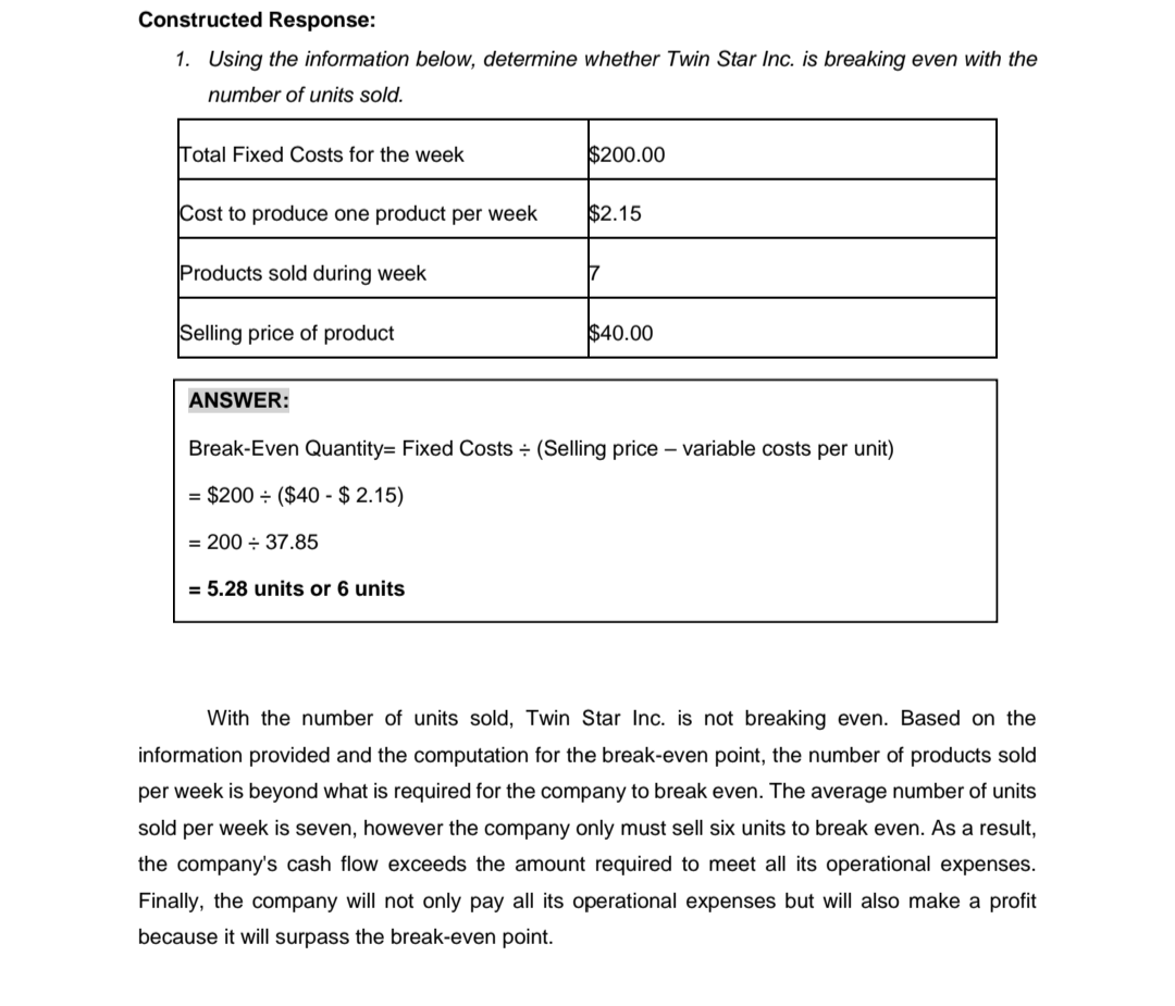 Explain my answer. I think I am correct. Can you help me