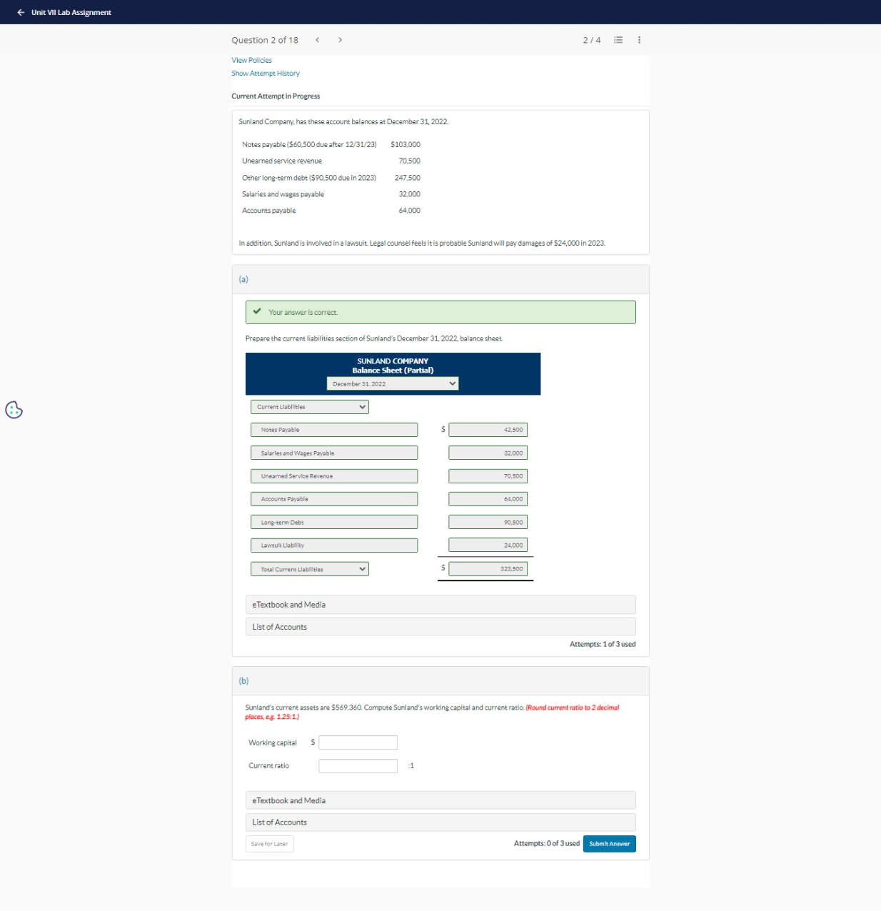 need help with part c Unit Vil Lab Assignment Question 2