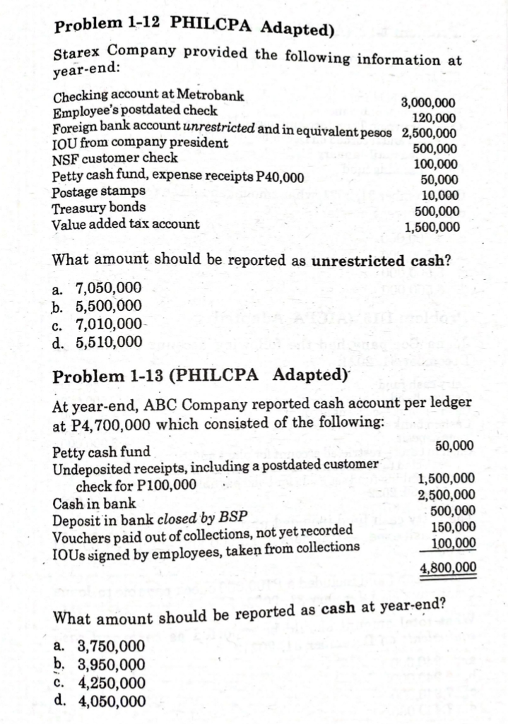 Problem 1-10 (AICPA Adapted) Tranvia Company revealed the following information on December