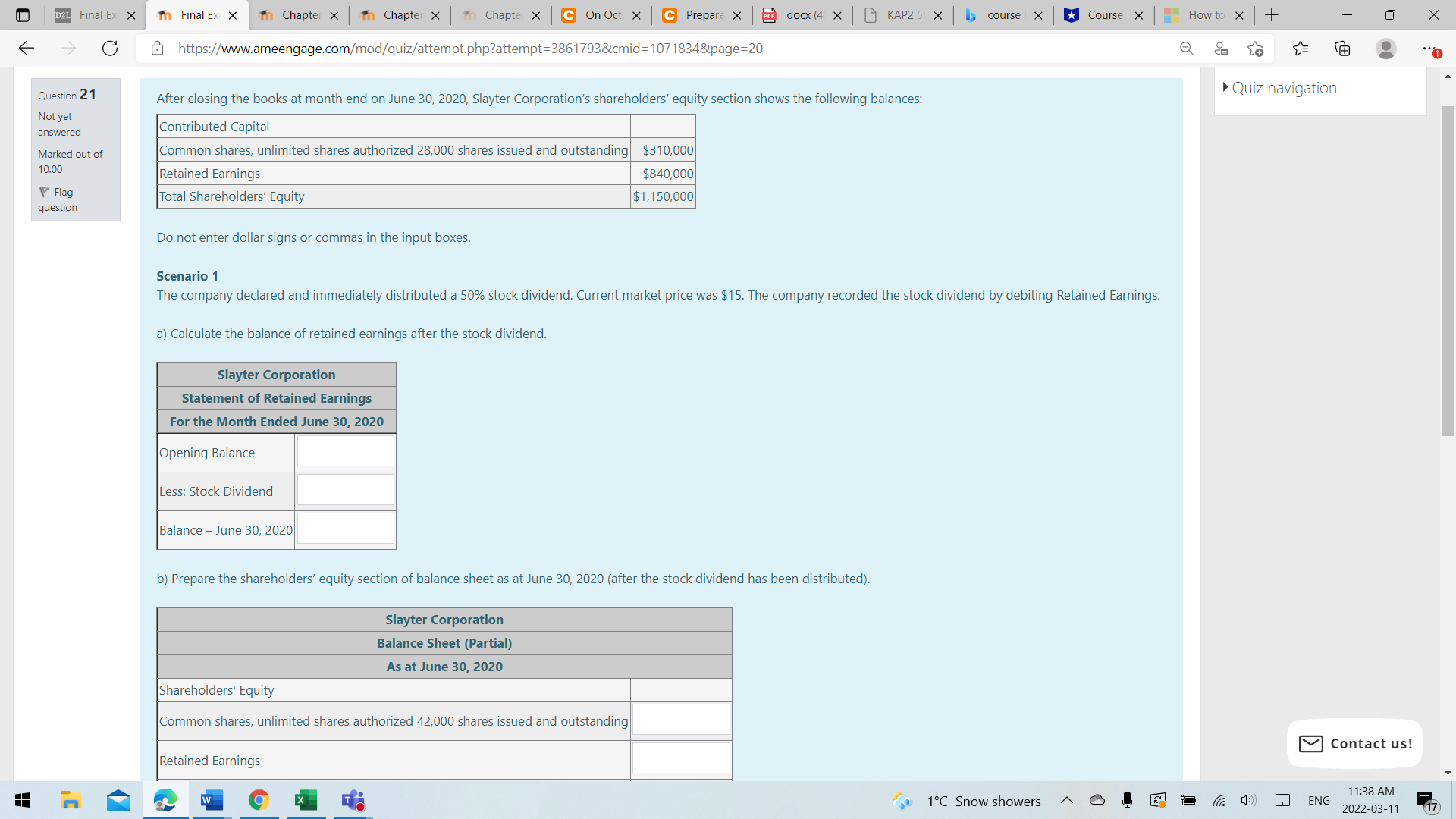 D2L Final Ex X In Final Ex: X In Chapter X