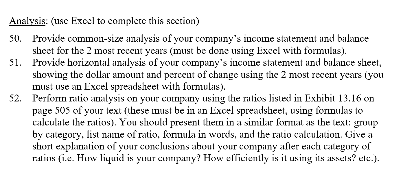 I need help to make an excel chart for Chipotle Mexican Grill