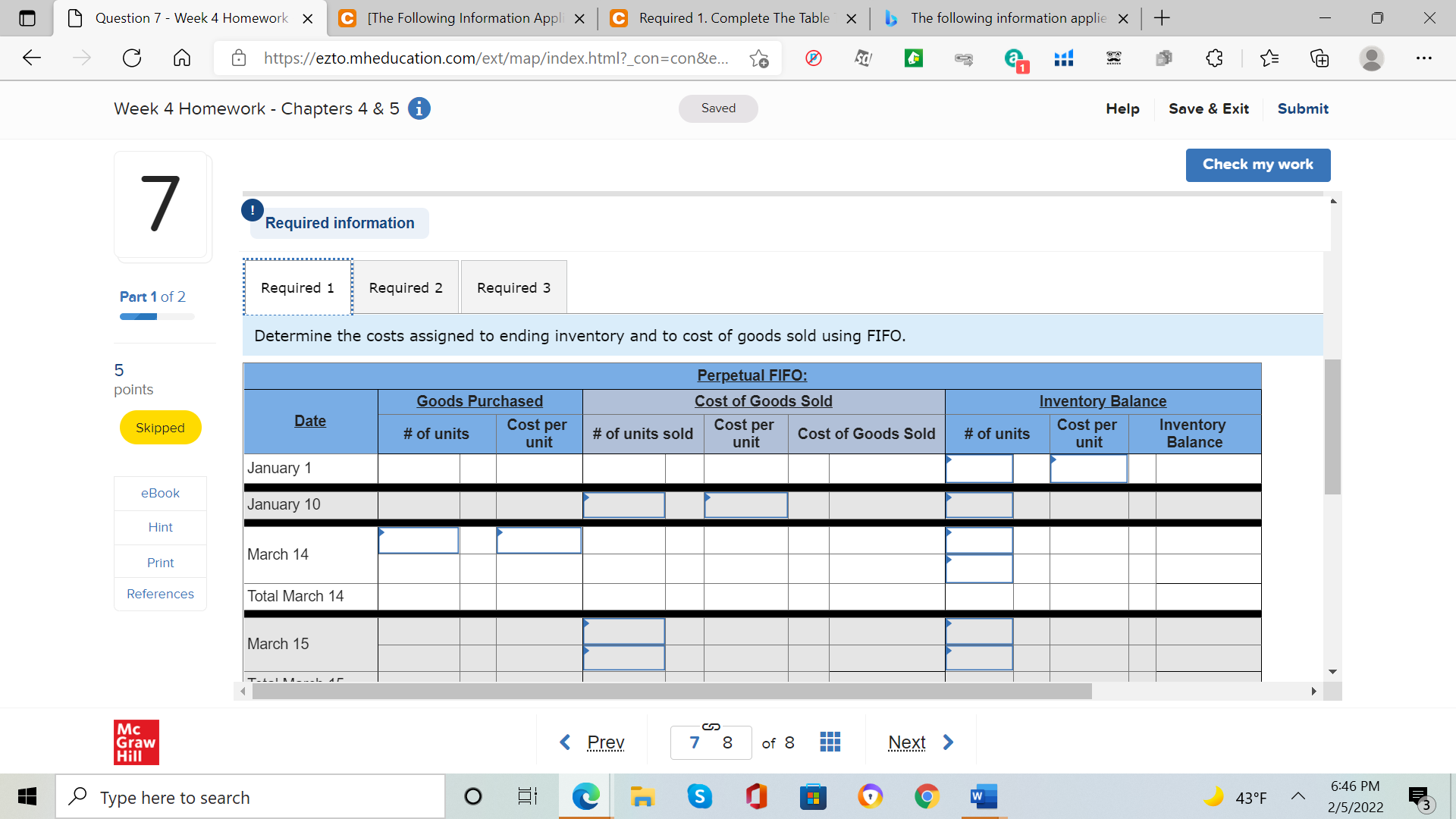 Information Appli X C Required 1. Complete The Table X > The