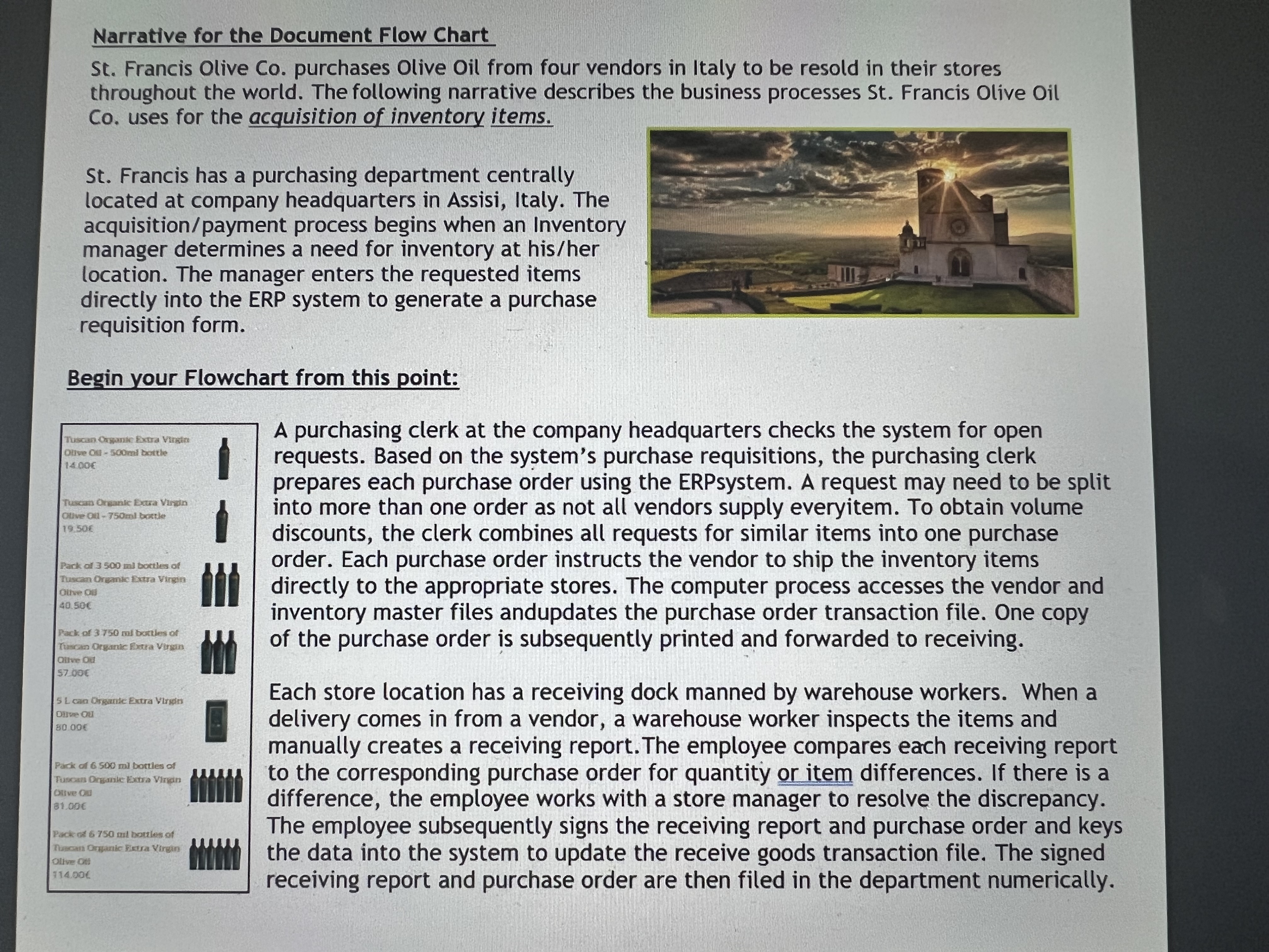 Can you please help me prepare a task-level document flowchart (DFC) of