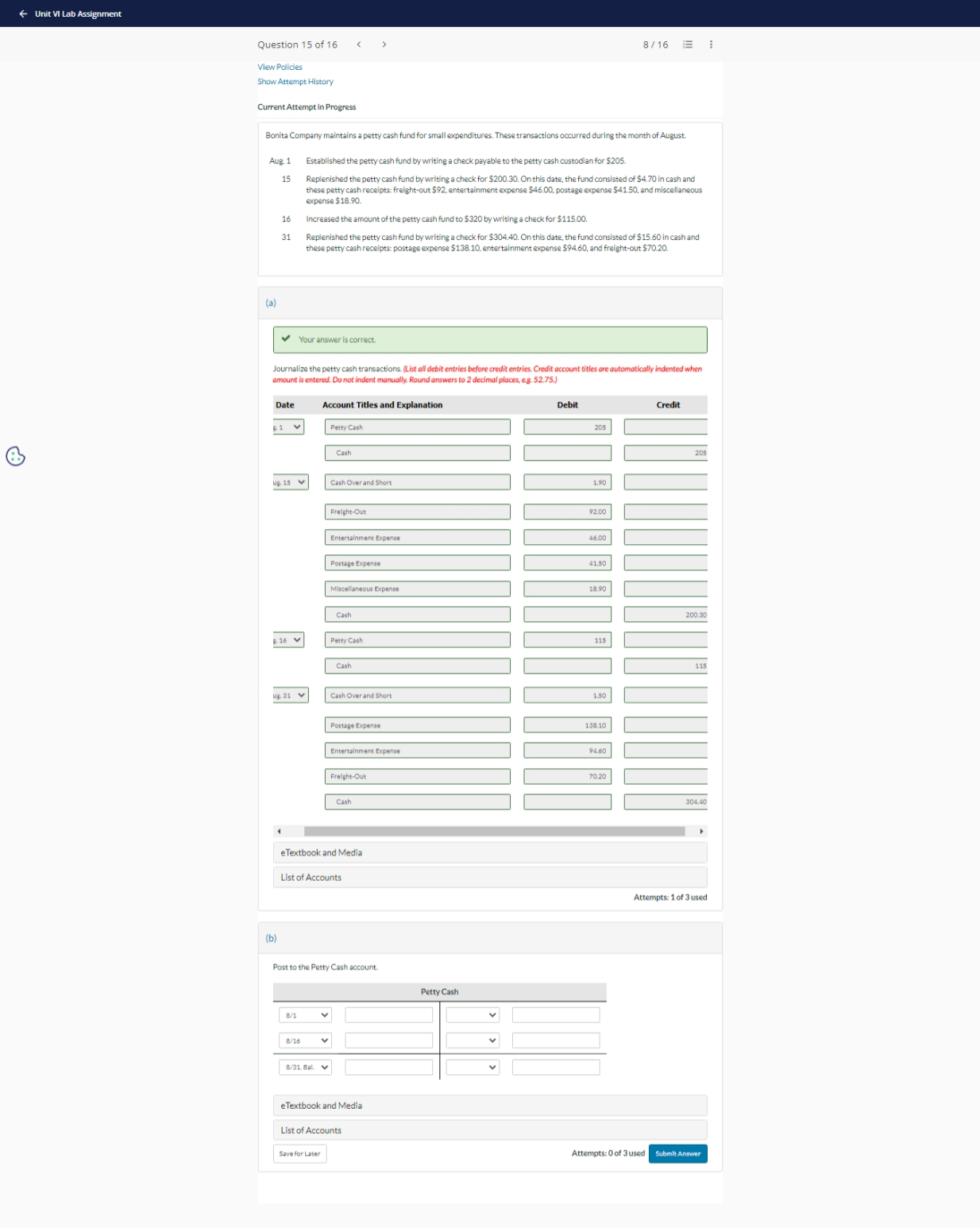 need help with the bottom thanks Unit VI Lab Assignment Question 15