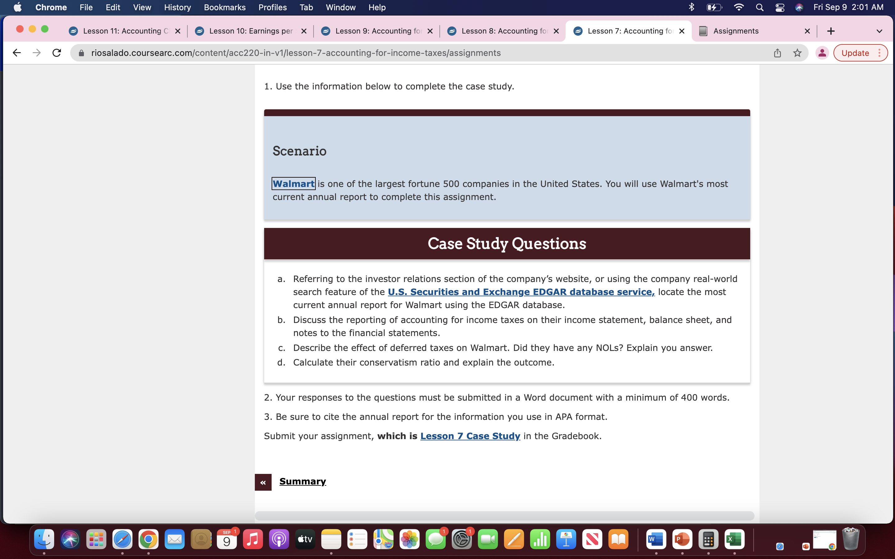 d Chrome File Edit View History Bookmarks Proles Tab Window Help