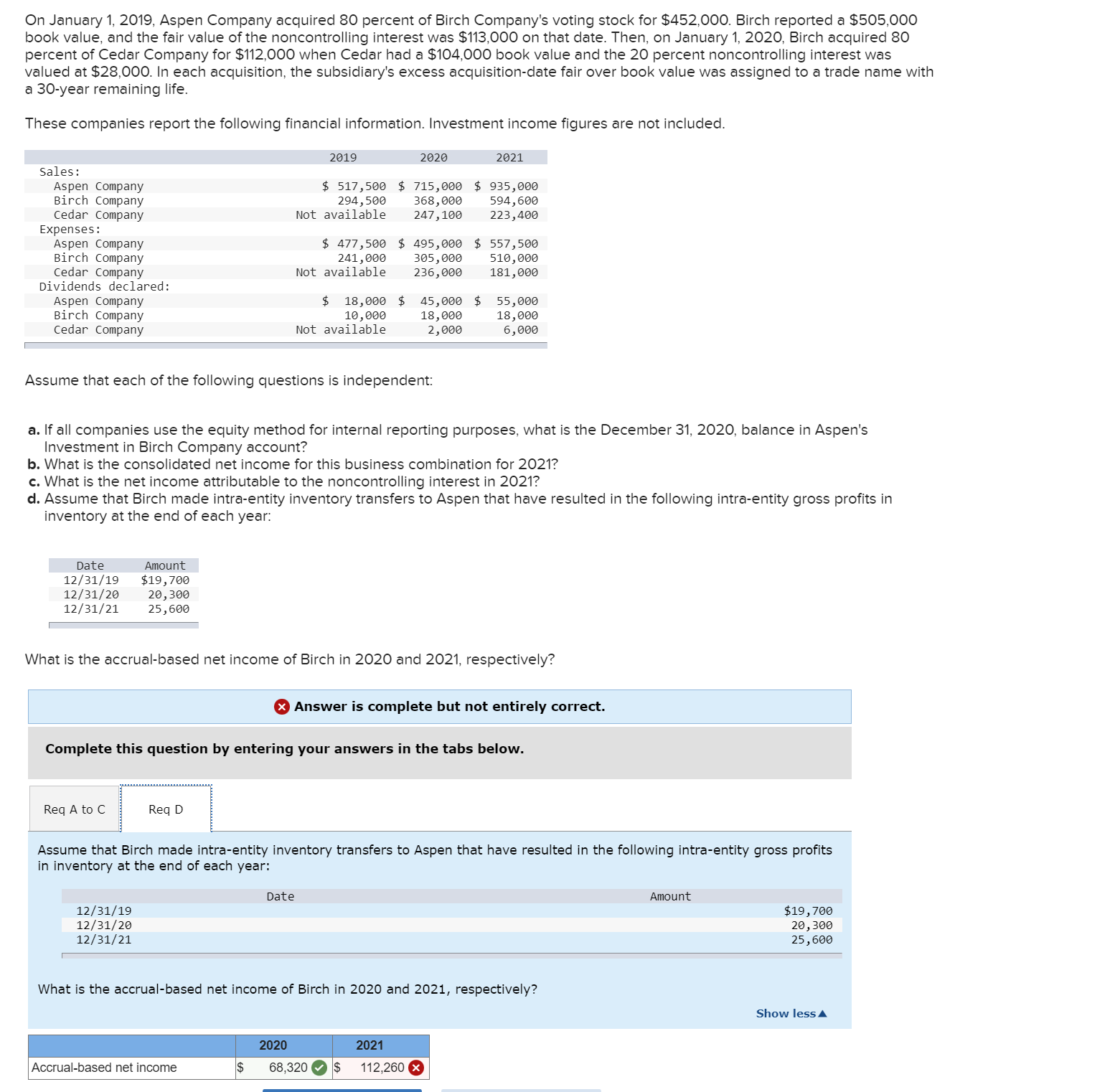 the two that I have. I'm not sure where i'm going wrong.