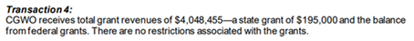 42000 Net Assets released fromrestriction 14000 Grants receivable 43001 State grantrevenues 15000