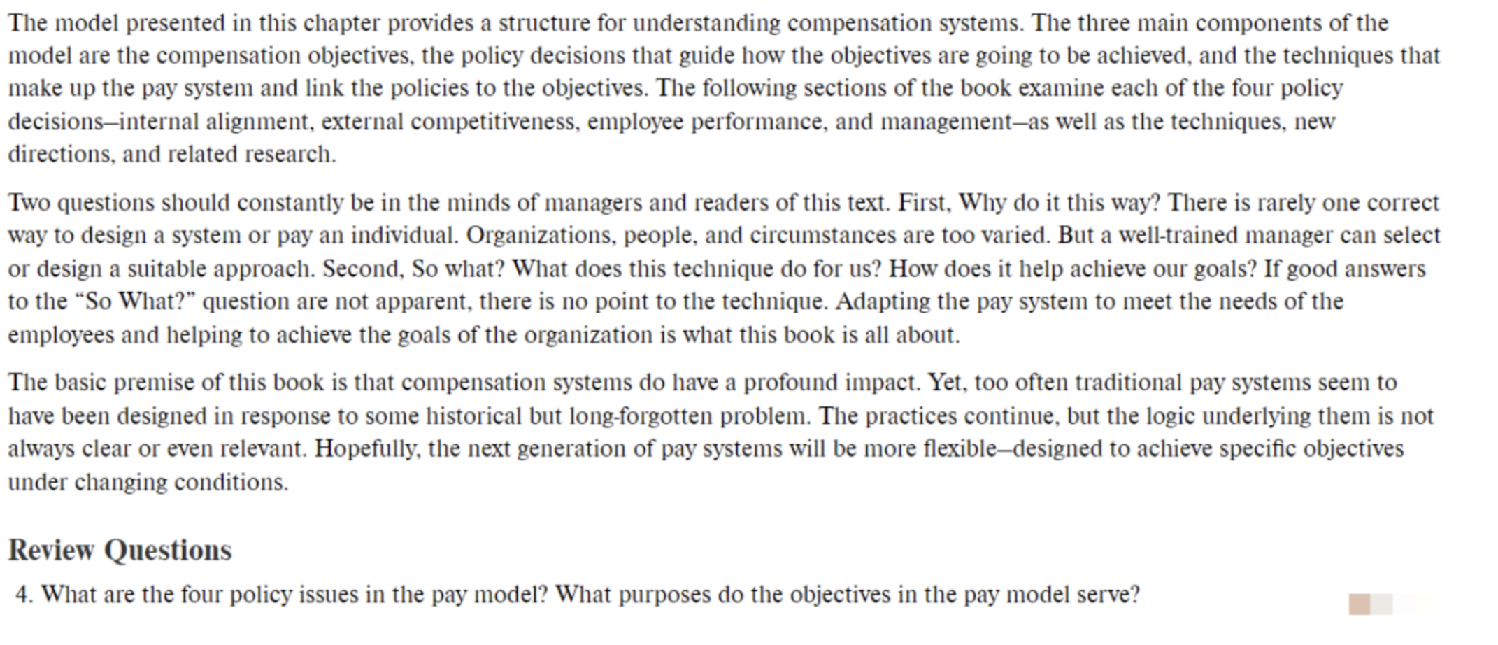  The model presented in this chapter provides a structure for understanding